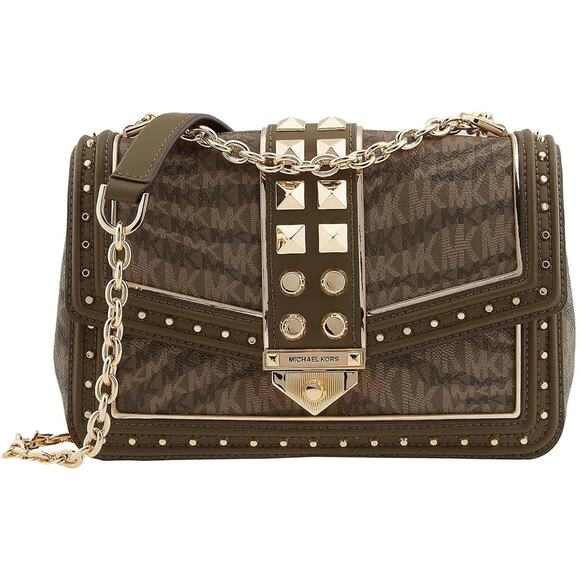 NWT Michael Kors Women's Frame Out Chain Shoulder Bag, Olive-OS - Picture 1 of 4